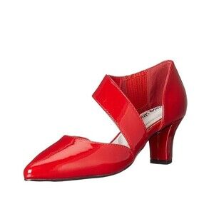 Easy Street Womens 9.5 M Red Patent Strappy Pump Heels NIB YU3